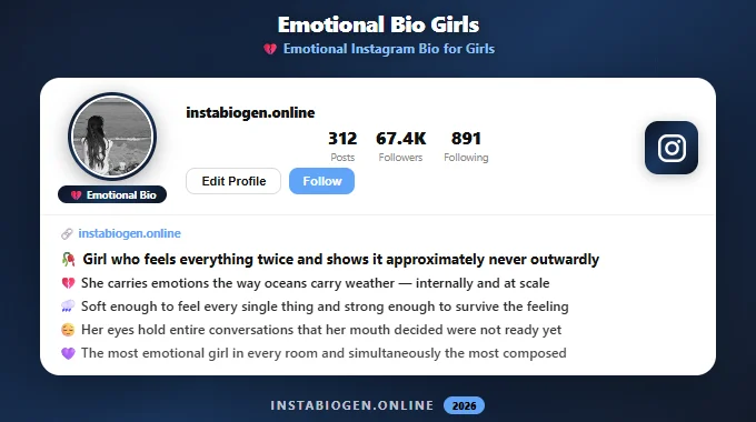 Emotional Instagram Bio for Girls